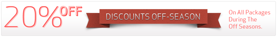 Sojourn Offers 20% off on all packages during Off Seasons